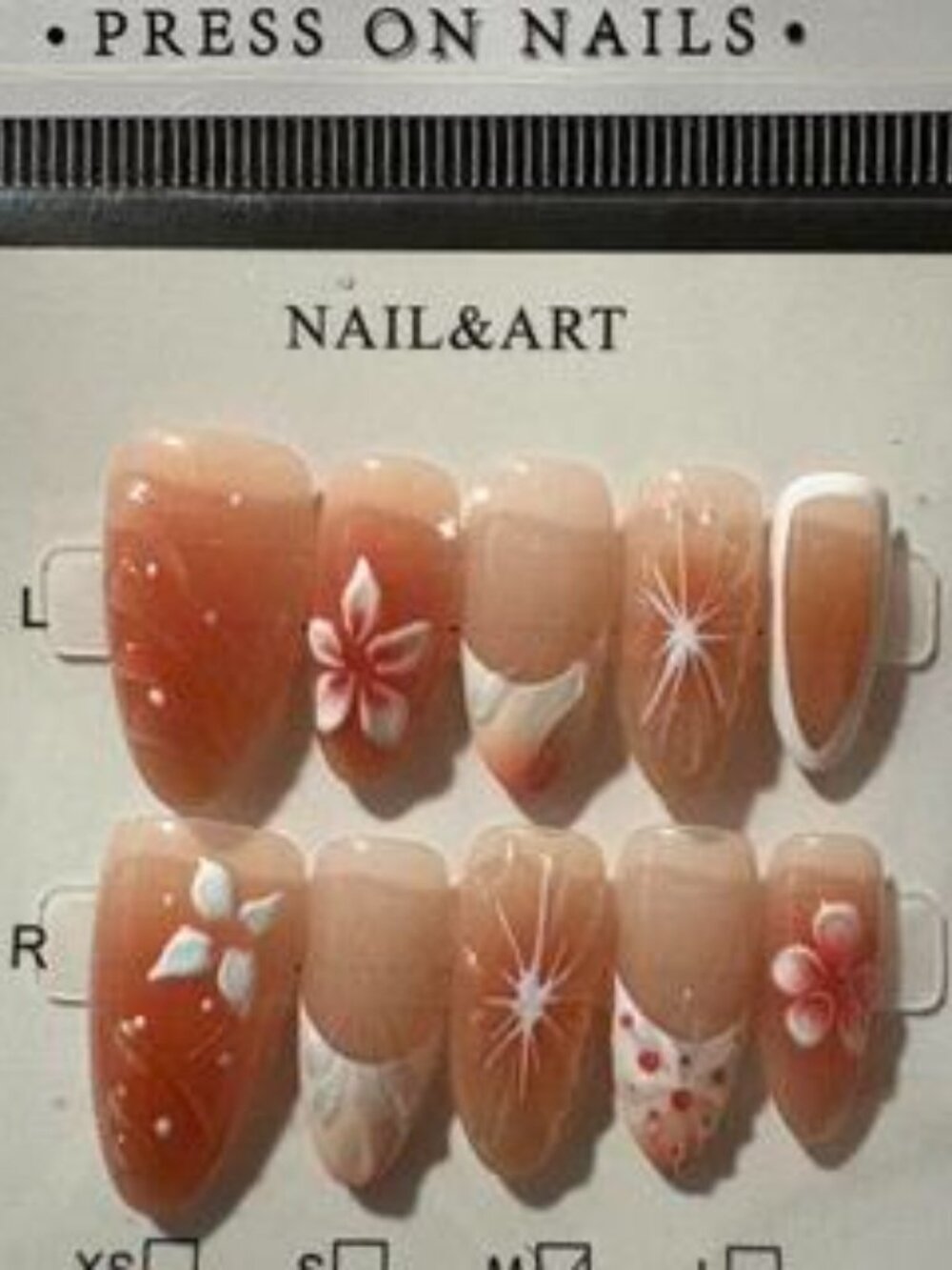 Lot of 8 Adult Size Press On Nails